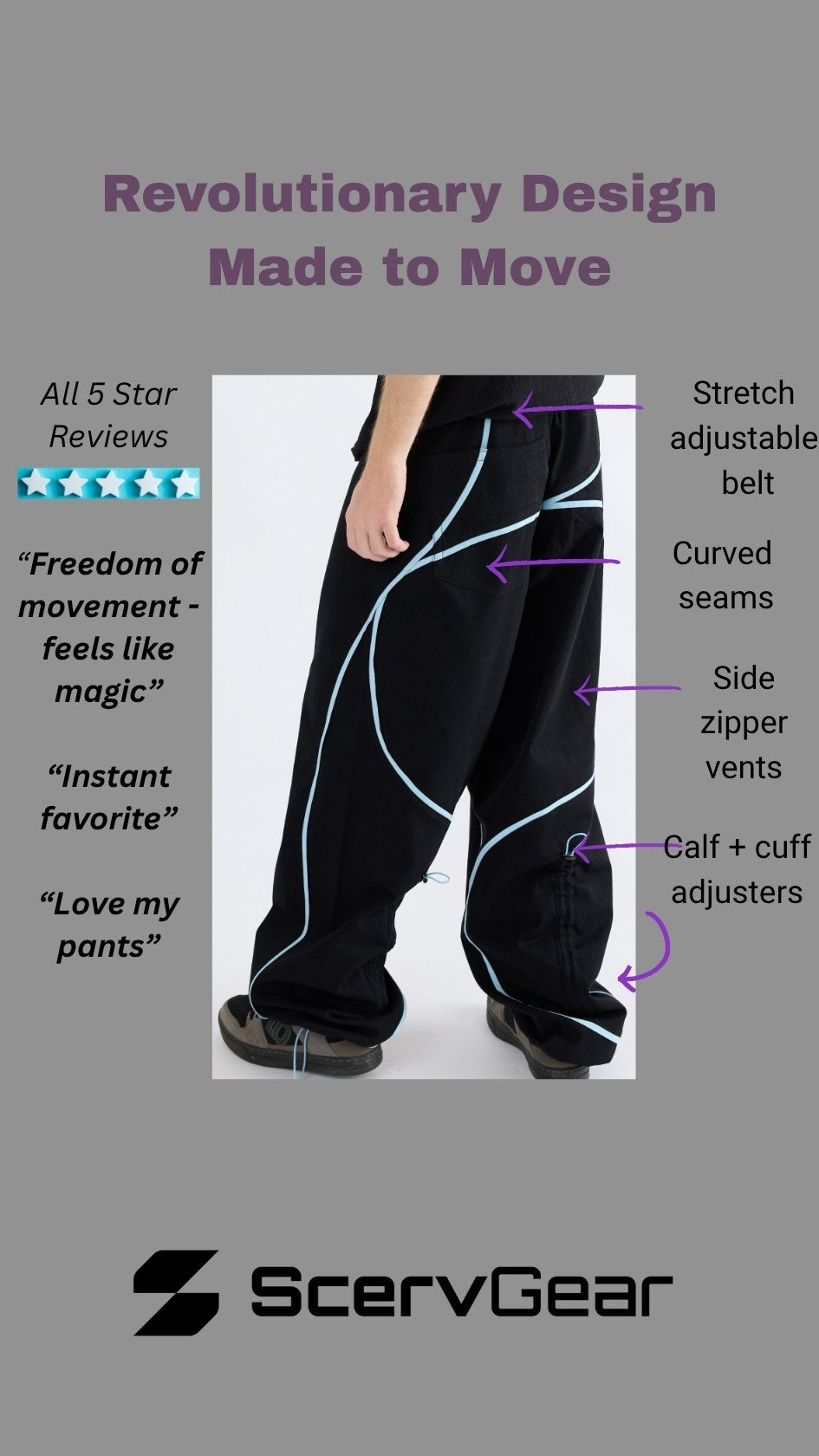 Curvy Baggy Skate Pants (unisex)