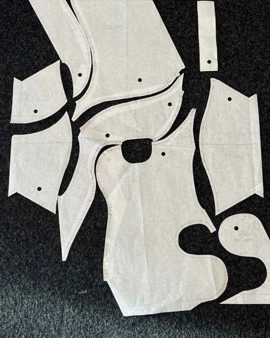 Pattern of an active streetwear garment.