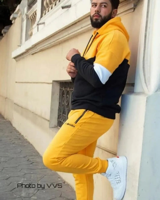 Model in athleisure wear.