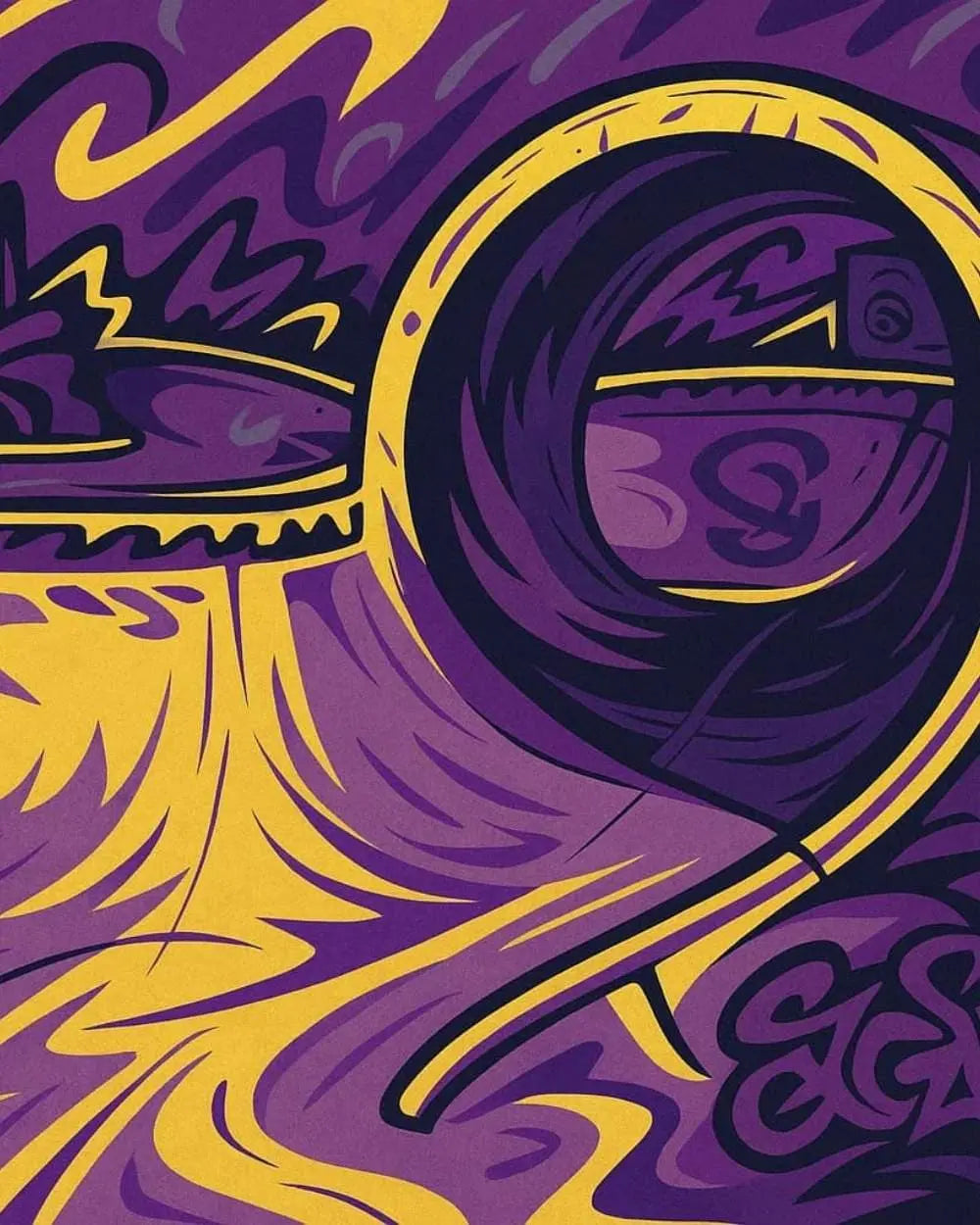 Cartoon picture of Santa Cruz Skate Park